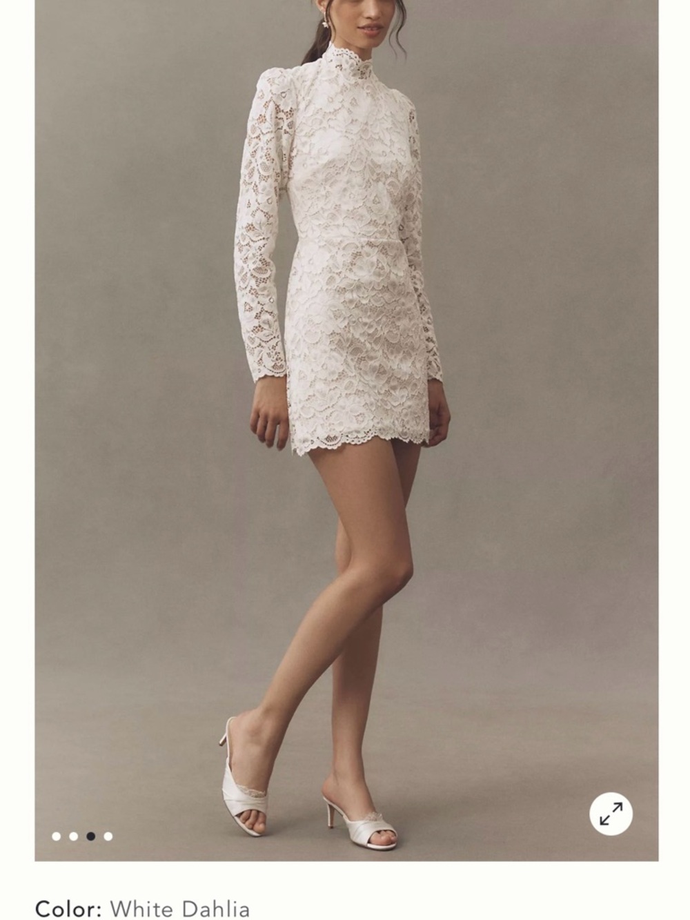 BHLDN White Dahlia Lace Mini Dress